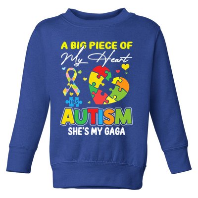 A Piece Of My Heart Has Autism My Gaga Great Gift Toddler Sweatshirt