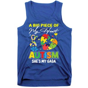 A Piece Of My Heart Has Autism My Gaga Great Gift Tank Top