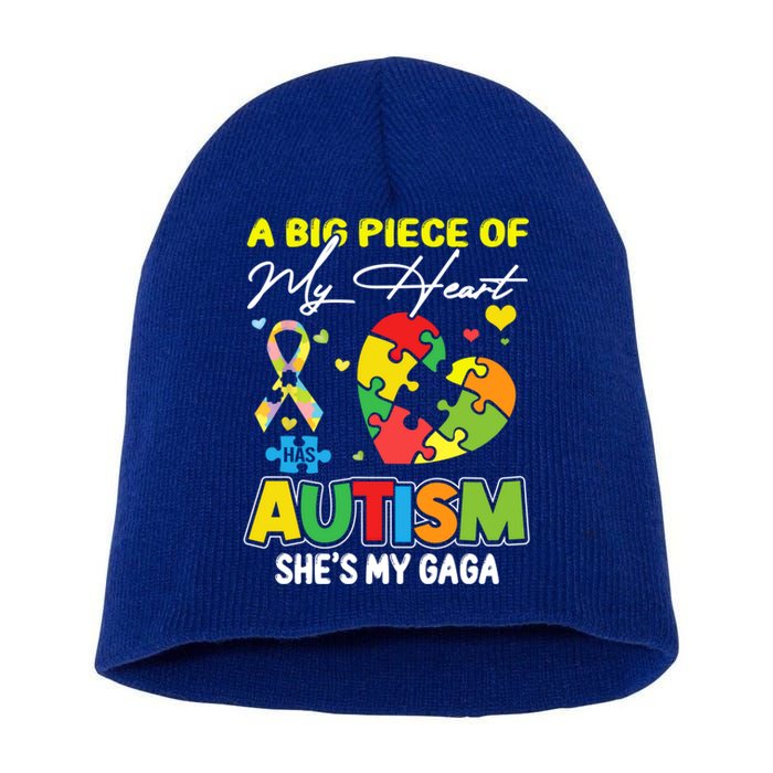 A Piece Of My Heart Has Autism My Gaga Great Gift Short Acrylic Beanie