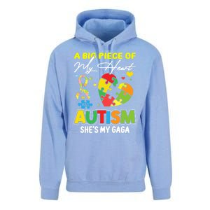 A Piece Of My Heart Has Autism My Gaga Great Gift Unisex Surf Hoodie