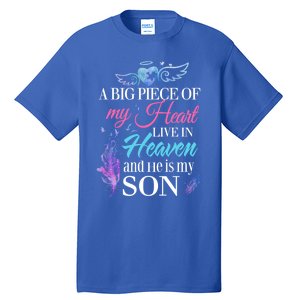 A Piece Of My Heart In Heaven And He Is My Son Gift Tall T-Shirt