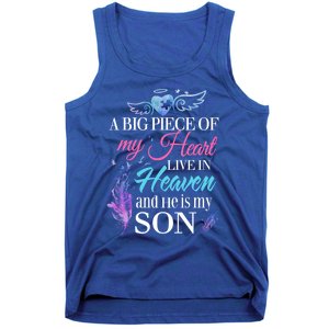 A Piece Of My Heart In Heaven And He Is My Son Gift Tank Top