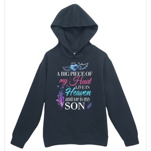 A Piece Of My Heart In Heaven And He Is My Son Gift Urban Pullover Hoodie