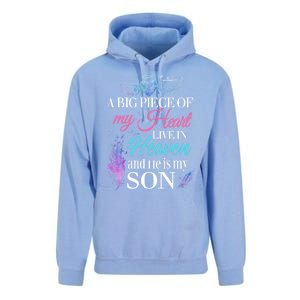 A Piece Of My Heart In Heaven And He Is My Son Gift Unisex Surf Hoodie