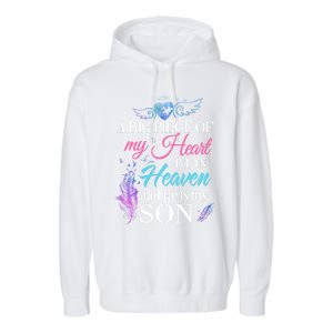 A Piece Of My Heart In Heaven And He Is My Son Gift Garment-Dyed Fleece Hoodie