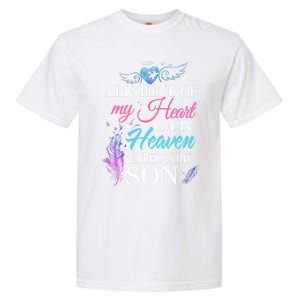 A Piece Of My Heart In Heaven And He Is My Son Gift Garment-Dyed Heavyweight T-Shirt