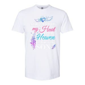 A Piece Of My Heart In Heaven And He Is My Son Gift Softstyle CVC T-Shirt