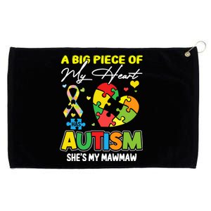 A Piece Of My Heart Has Autism My Mawmaw Gift Grommeted Golf Towel