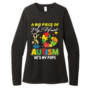 A Piece Of My Heart Has Autism My Pops Cool Gift Womens CVC Long Sleeve Shirt