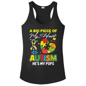 A Piece Of My Heart Has Autism My Pops Cool Gift Ladies PosiCharge Competitor Racerback Tank