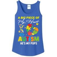 A Piece Of My Heart Has Autism My Pops Cool Gift Ladies Essential Tank