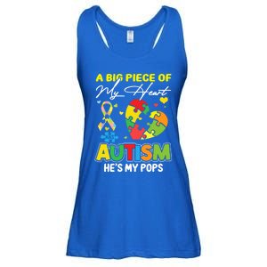 A Piece Of My Heart Has Autism My Pops Cool Gift Ladies Essential Flowy Tank