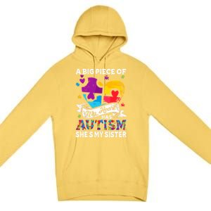 A Piece Of My Heart Has Autism My Sister Great Gift Premium Pullover Hoodie