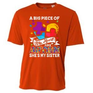 A Piece Of My Heart Has Autism My Sister Great Gift Cooling Performance Crew T-Shirt