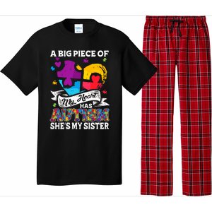 A Piece Of My Heart Has Autism My Sister Great Gift Pajama Set