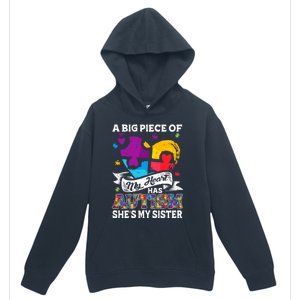 A Piece Of My Heart Has Autism My Sister Great Gift Urban Pullover Hoodie