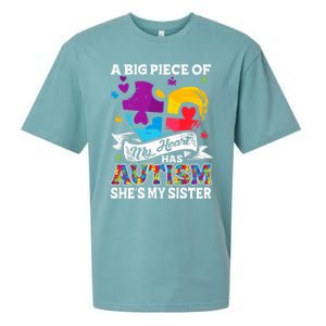 A Piece Of My Heart Has Autism My Sister Great Gift Sueded Cloud Jersey T-Shirt