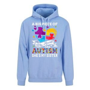 A Piece Of My Heart Has Autism My Sister Great Gift Unisex Surf Hoodie