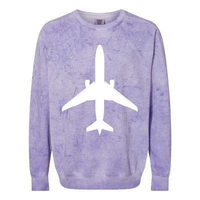 Airline Pilot Off Duty Jet Airplane Gift Colorblast Crewneck Sweatshirt