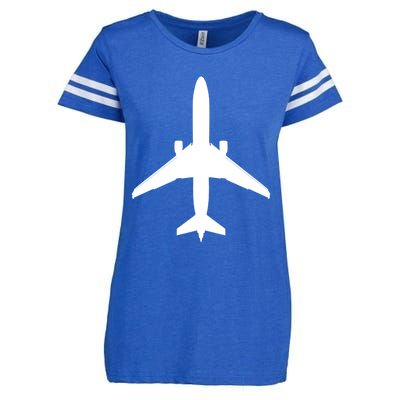 Airline Pilot Off Duty Jet Airplane Gift Enza Ladies Jersey Football T-Shirt