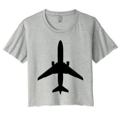 Airline Pilot Off Duty Jet Airplane Gift Women's Crop Top Tee