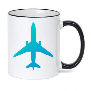 Airline Pilot Off Duty Jet Airplane Gift 11oz Black Color Changing Mug