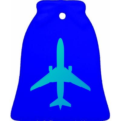 Airline Pilot Off Duty Jet Airplane Gift Ceramic Bell Ornament