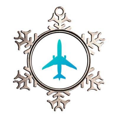 Airline Pilot Off Duty Jet Airplane Gift Metallic Star Ornament