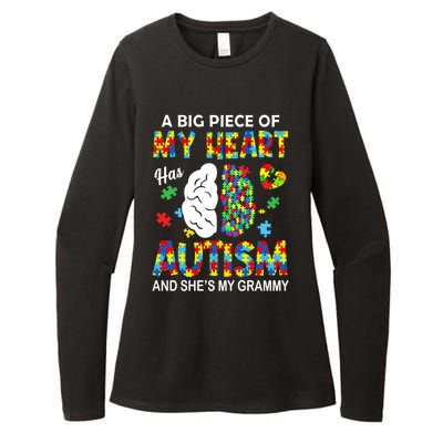 A Piece Of My Heart Has Autism My Grammy Gift Womens CVC Long Sleeve Shirt