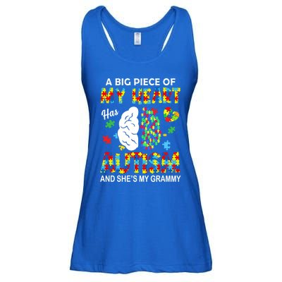 A Piece Of My Heart Has Autism My Grammy Gift Ladies Essential Flowy Tank