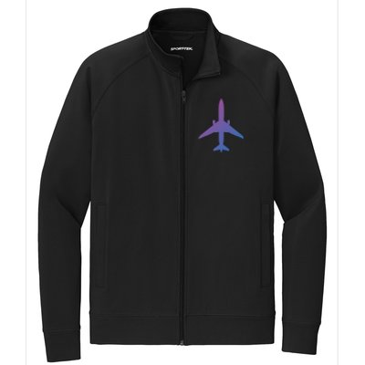 Airline Pilot Off Duty Jet Airplane Gift Stretch Full-Zip Cadet Jacket