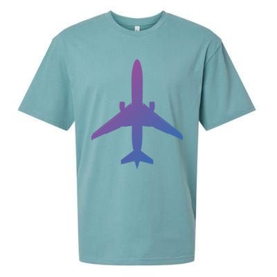 Airline Pilot Off Duty Jet Airplane Gift Sueded Cloud Jersey T-Shirt