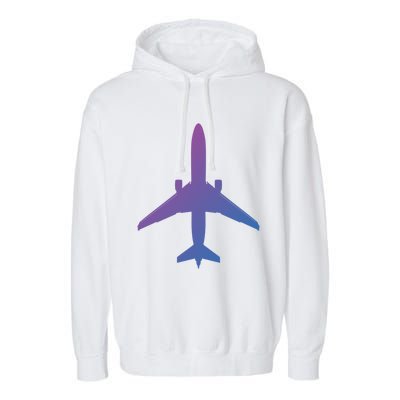 Airline Pilot Off Duty Jet Airplane Gift Garment-Dyed Fleece Hoodie