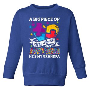 A Piece Of My Heart Has Autism My Grandpa Gift Toddler Sweatshirt