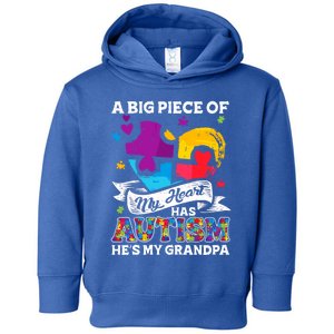 A Piece Of My Heart Has Autism My Grandpa Gift Toddler Hoodie