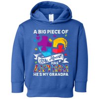 A Piece Of My Heart Has Autism My Grandpa Gift Toddler Hoodie