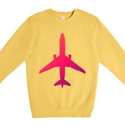 Airline Pilot Off Duty Jet Airplane Gift Premium Crewneck Sweatshirt