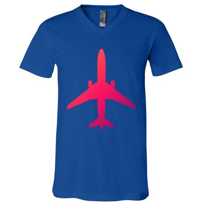 Airline Pilot Off Duty Jet Airplane Gift V-Neck T-Shirt