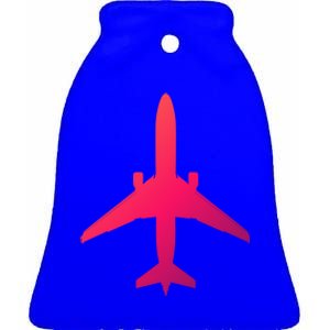 Airline Pilot Off Duty Jet Airplane Gift Ceramic Bell Ornament