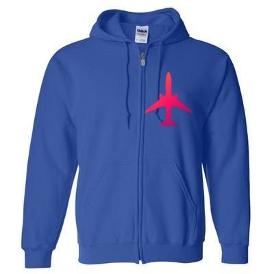 Airline Pilot Off Duty Jet Airplane Gift Full Zip Hoodie