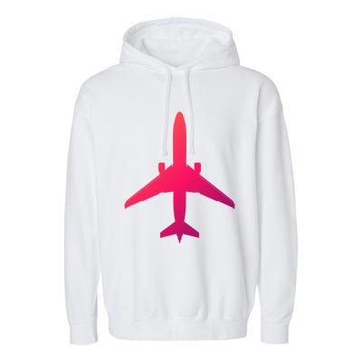 Airline Pilot Off Duty Jet Airplane Gift Garment-Dyed Fleece Hoodie