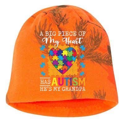 A Piece Of My Heart Has Autism My Grandpa Gift Kati - Camo Knit Beanie