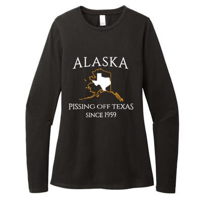 Alaska Pissing Off Texas Since 1959 Size State Womens CVC Long Sleeve Shirt