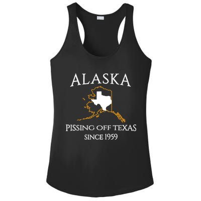 Alaska Pissing Off Texas Since 1959 Size State Ladies PosiCharge Competitor Racerback Tank