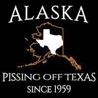 Alaska Pissing Off Texas Since 1959 Size State Cropped Pullover Crew