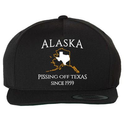 Alaska Pissing Off Texas Since 1959 Size State Wool Snapback Cap