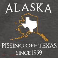 Alaska Pissing Off Texas Since 1959 Size State Vector Backpack