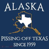 Alaska Pissing Off Texas Since 1959 Size State Drawstring Bag