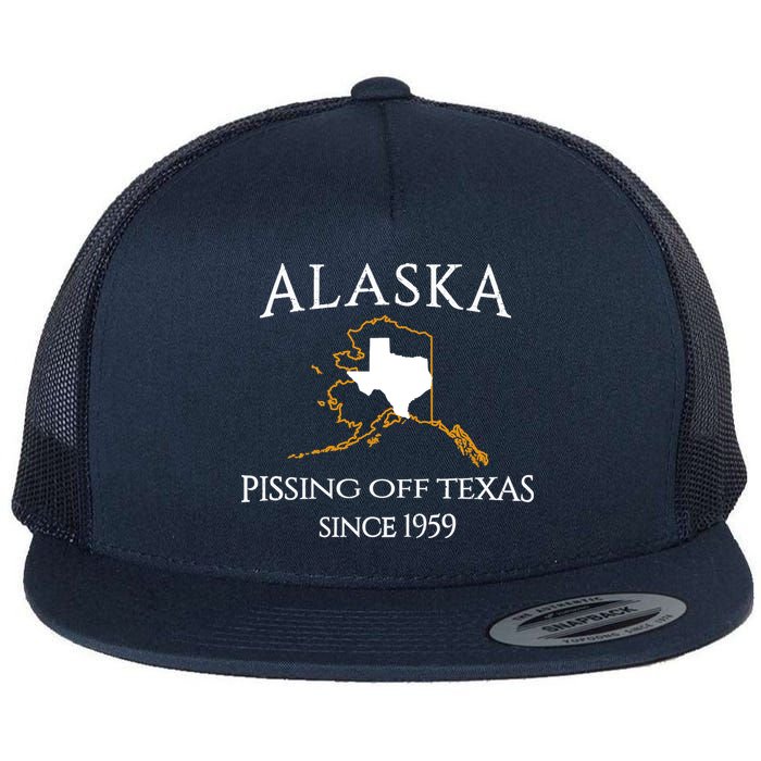Alaska Pissing Off Texas Since 1959 Size State Flat Bill Trucker Hat