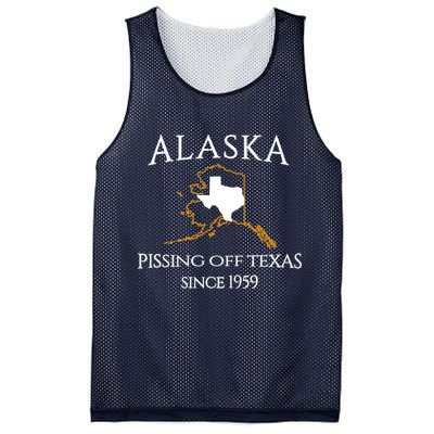 Alaska Pissing Off Texas Since 1959 Size State Mesh Reversible Basketball Jersey Tank